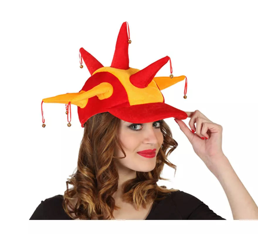 Translation missing: pt-PT.Gorra de Arlequín con cascabeles de la Bandera de España
