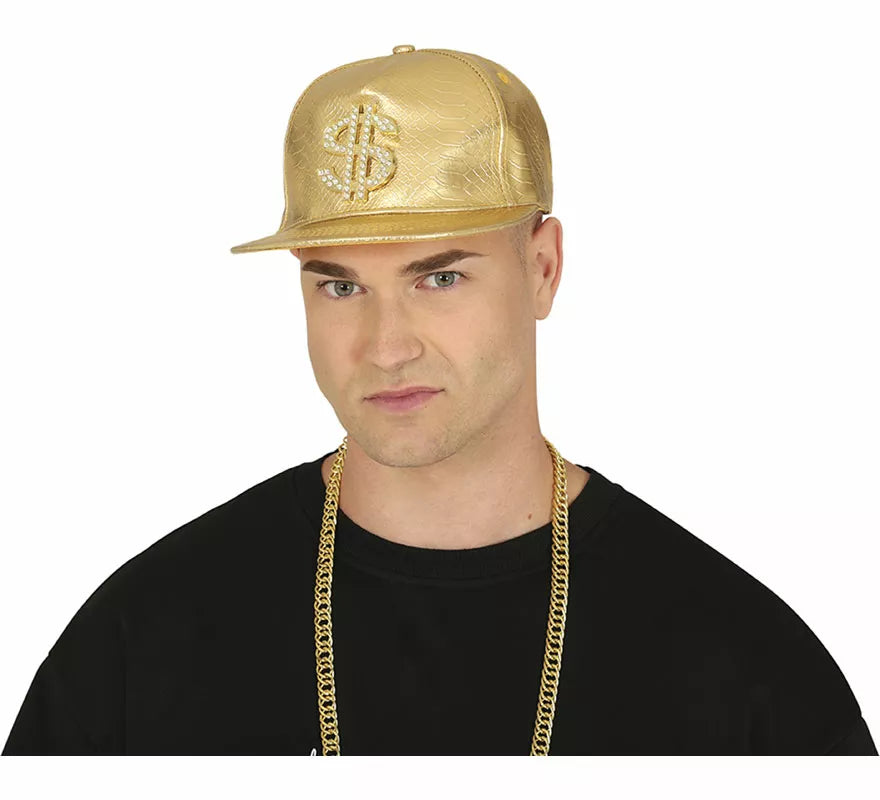 Translation missing: pt-PT.Gorra de Dollar dorado adulto