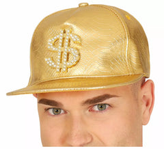 Boné de dólar dourado adulto