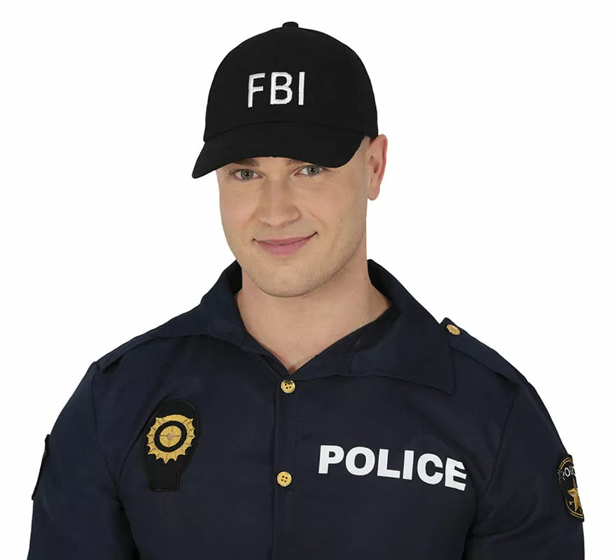 Translation missing: pt-PT.Gorra de FBI negra adulto