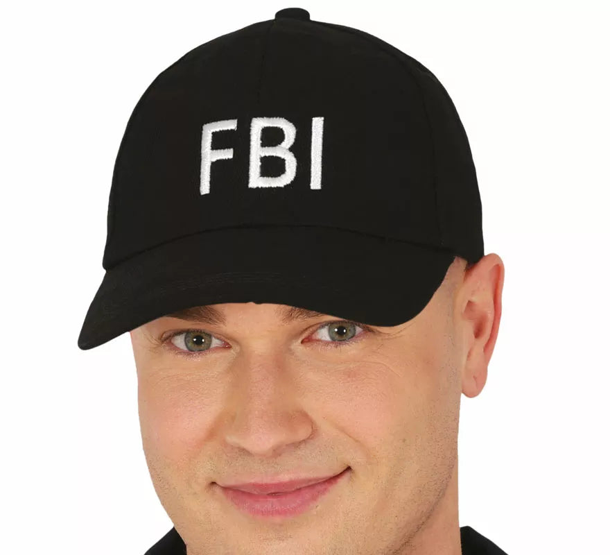 Translation missing: pt-PT.Gorra de FBI negra adulto