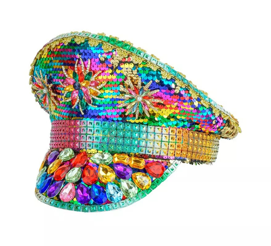 Translation missing: pt-PT.Gorra de Festival Pride con Joyas Arcoíris