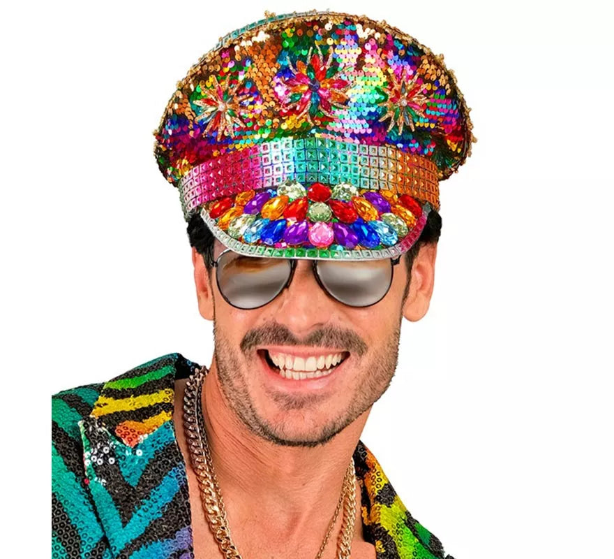 Translation missing: pt-PT.Gorra de Festival Pride con Joyas Arcoíris