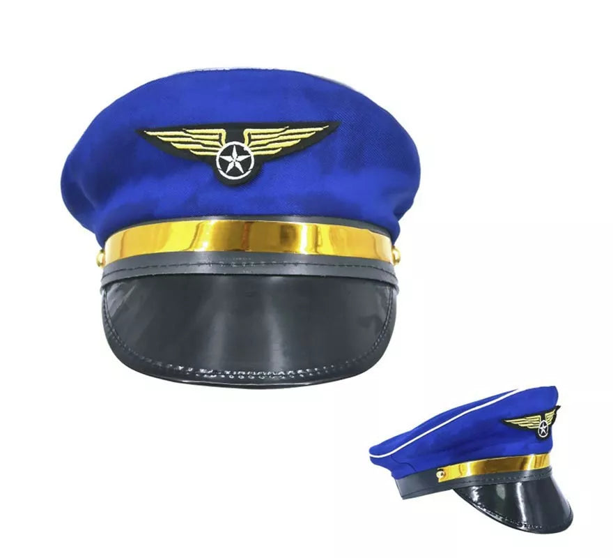 Translation missing: pt-PT.Gorra de Piloto aviador azul