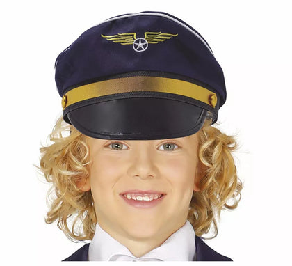 Gorra de Piloto con Insignia Dorada Infantil