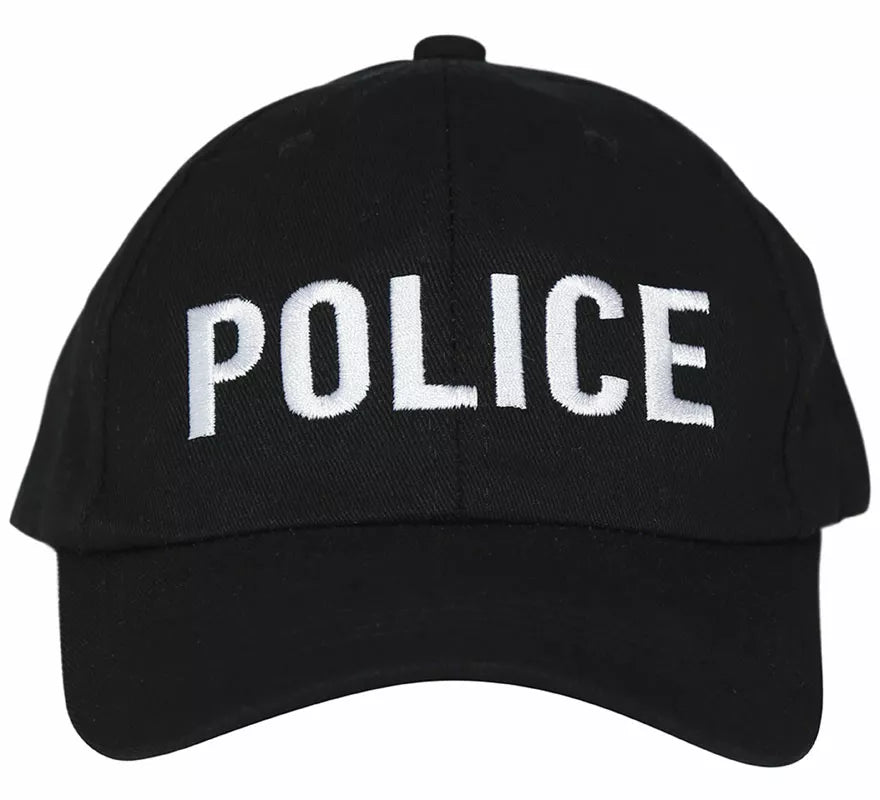 Translation missing: pt-PT.Gorra de Police negra adulto