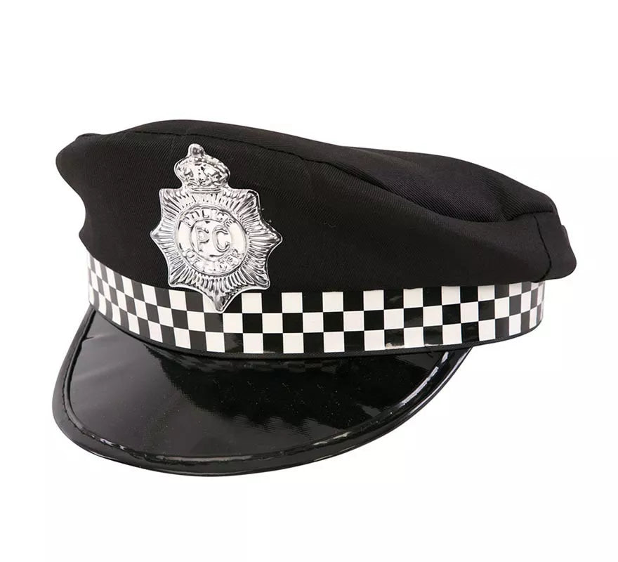 Translation missing: pt-PT.Gorra de Policía a cuadros infantil de 25x22x12 cm
