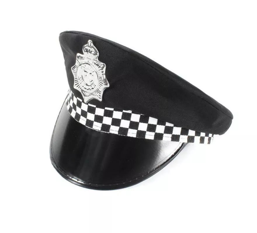 Translation missing: pt-PT.Gorra de Policía a cuadros pequeña de 54-56 cm de contorno