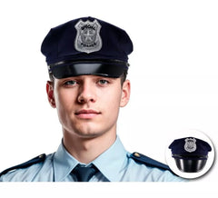 Boné policial azul adulto