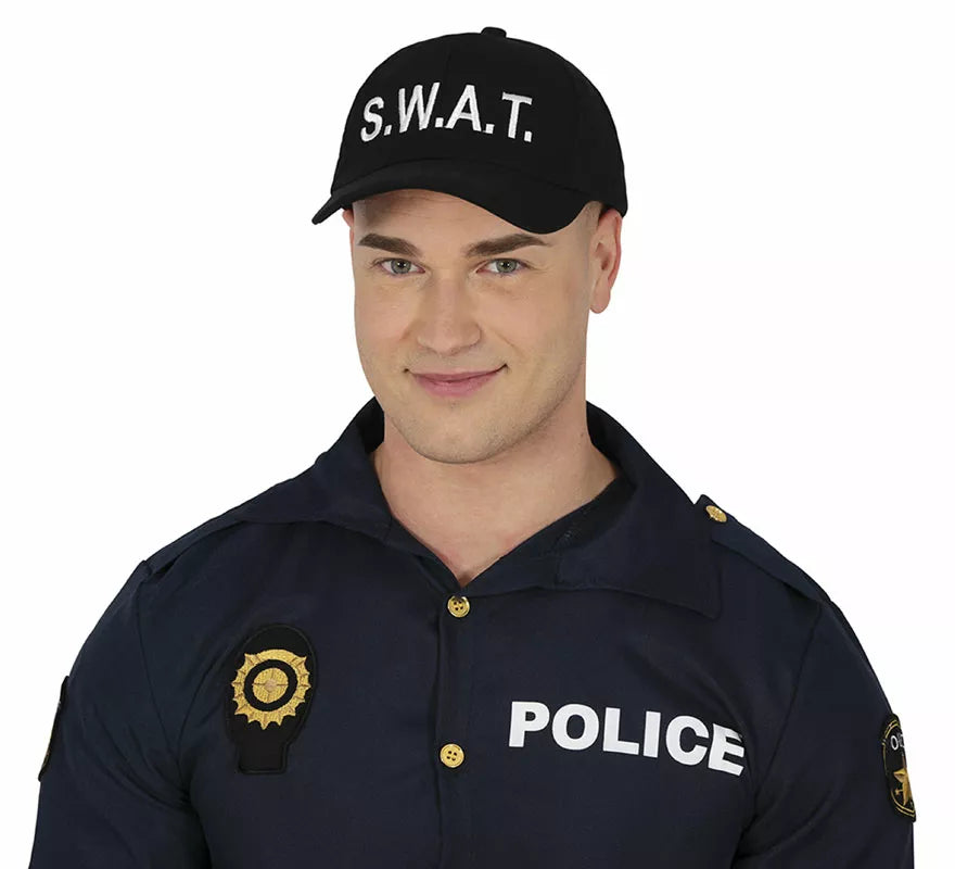 Translation missing: pt-PT.Gorra de Swat negra adulto