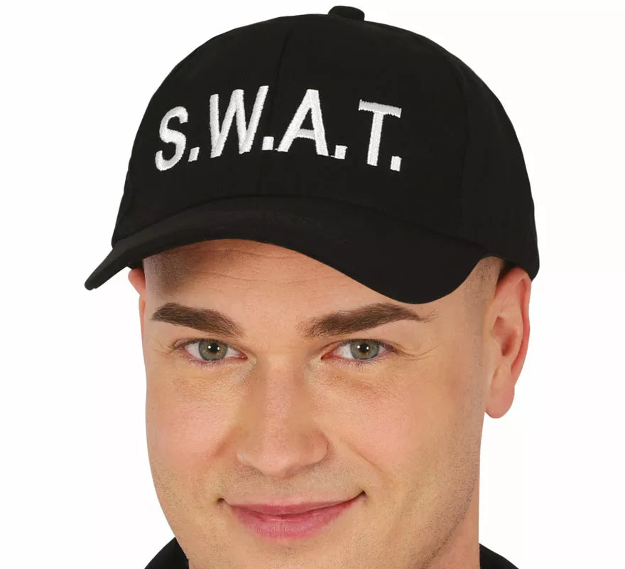 Translation missing: pt-PT.Gorra de Swat negra adulto