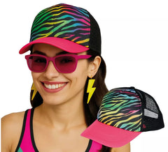 Boné com estampa de zebra