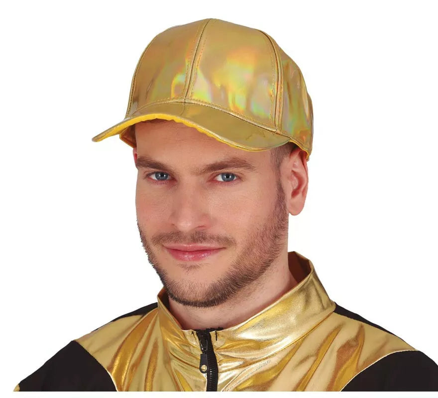 Translation missing: pt-PT.Gorra Metalizada dorado adulto