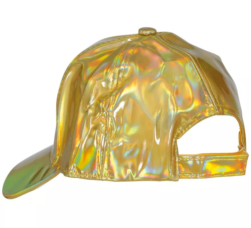 Translation missing: pt-PT.Gorra Metalizada dorado adulto