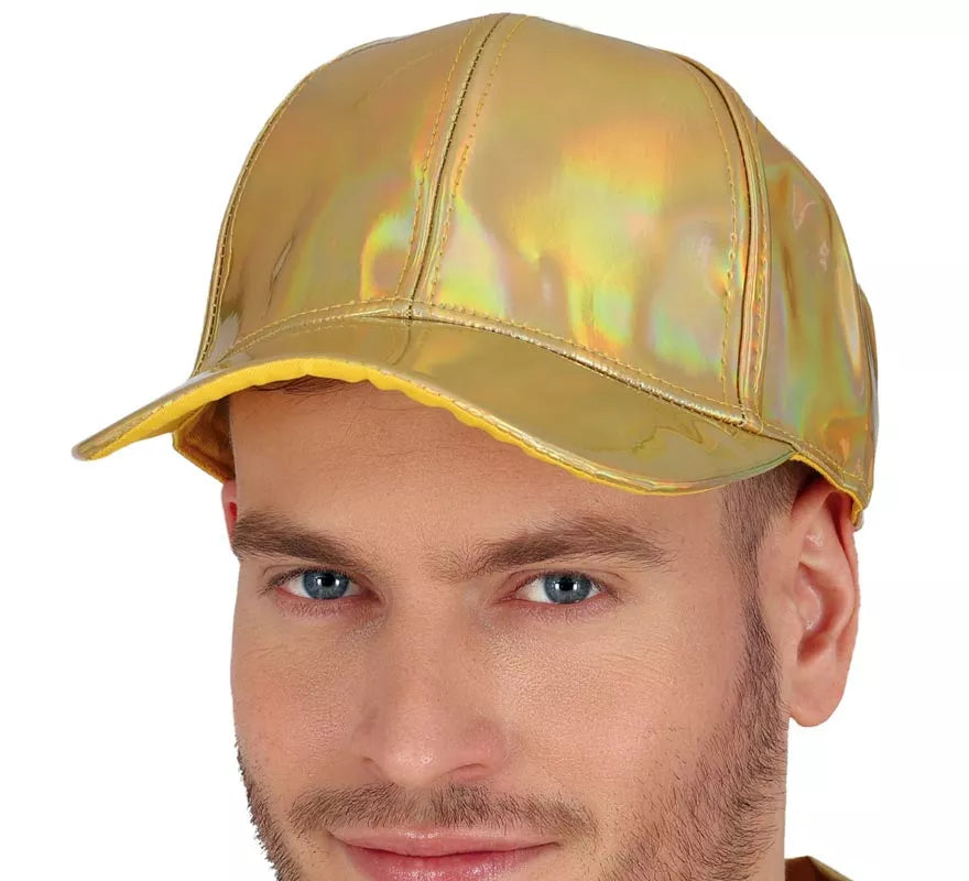 Translation missing: pt-PT.Gorra Metalizada dorado adulto