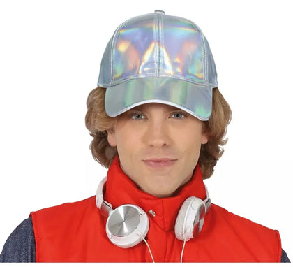 Gorra Metalizada plateado adulto