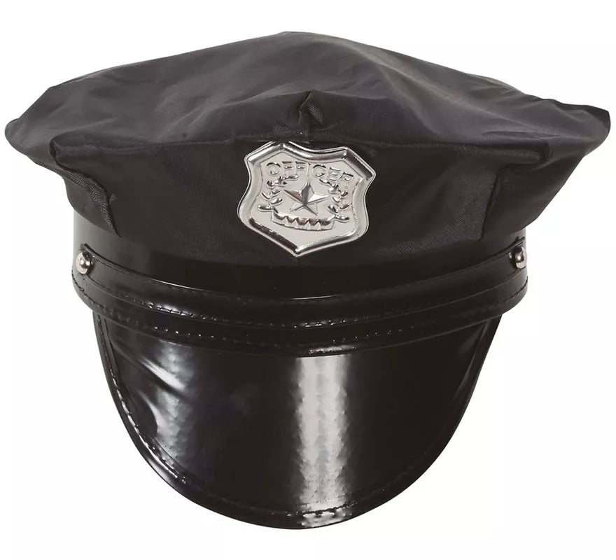Translation missing: pt-PT.Gorra Policía infantil con placa dorada
