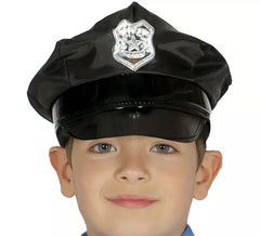 Boné policial infantil com placa de ouro