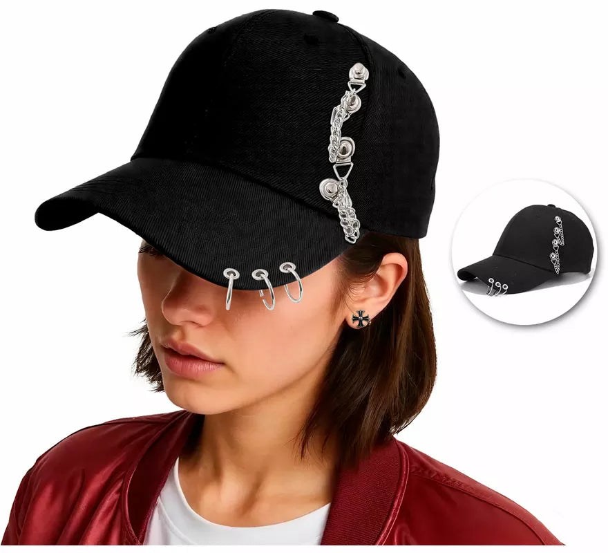 Translation missing: pt-PT.Gorra Punk con Visera y Cadenas en varios colores
