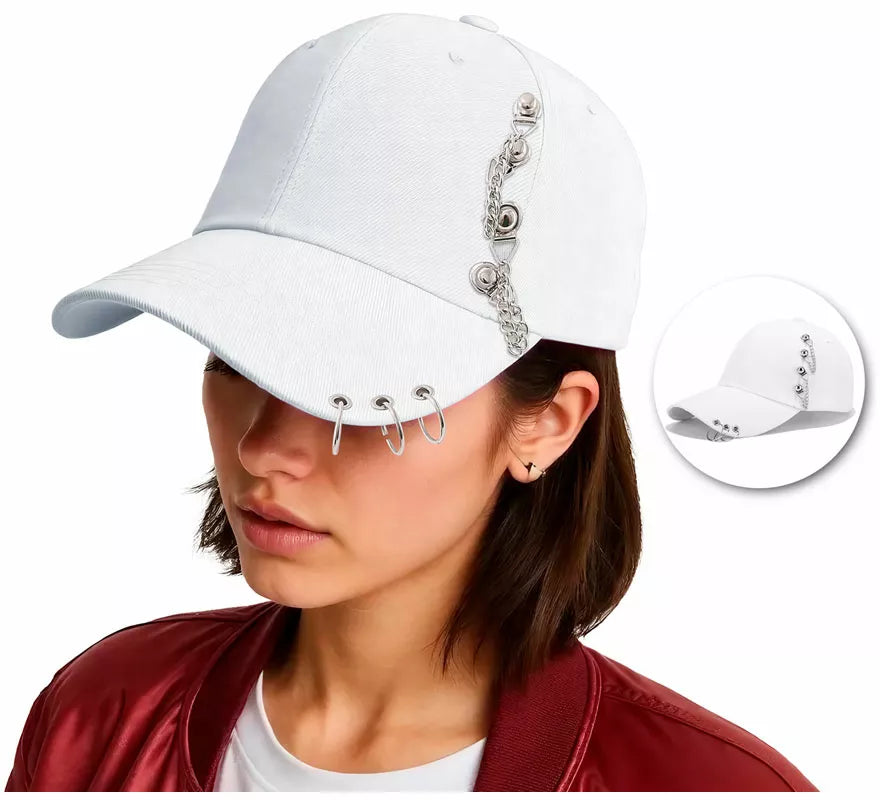 Translation missing: pt-PT.Gorra Punk con Visera y Cadenas en varios colores