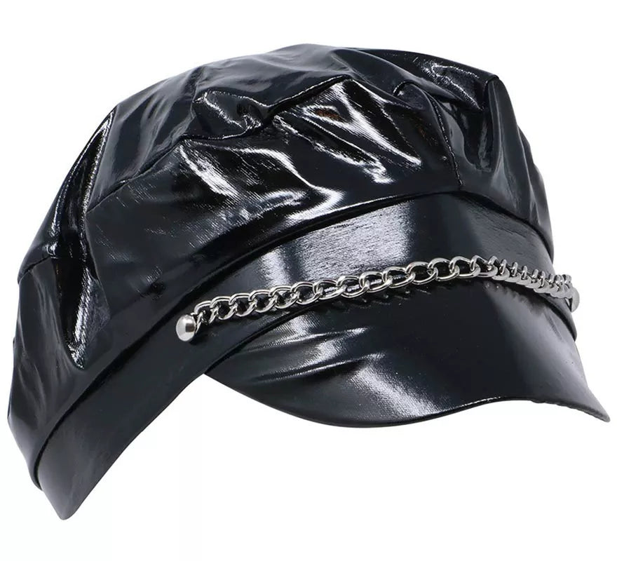 Translation missing: pt-PT.Gorra Sado o Motera de vinilo negra