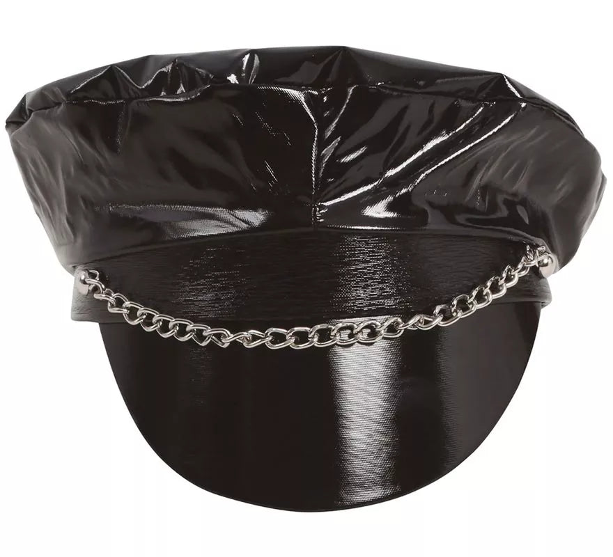 Translation missing: pt-PT.Gorra Sado o Motera de vinilo negra