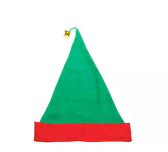 Chapéu de Elfo Cascavel Feltro Verde e Vermelho