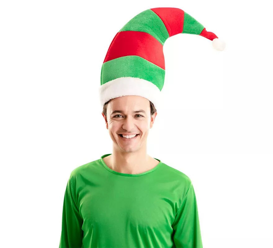 Translation missing: pt-PT.Gorro de Elfo Rojo y Verde de 39X47 cm
