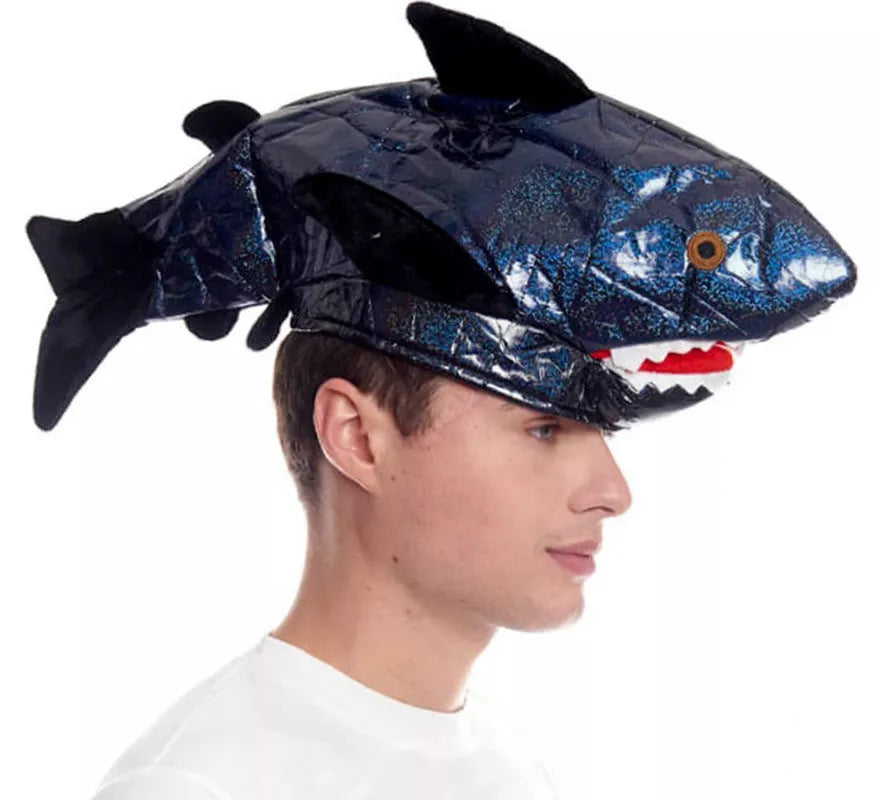 Translation missing: pt-PT.Gorro de Foam de Tiburón azul