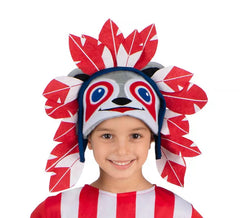 Gorro infantil Indi Atlético de Madrid vermelho e branco