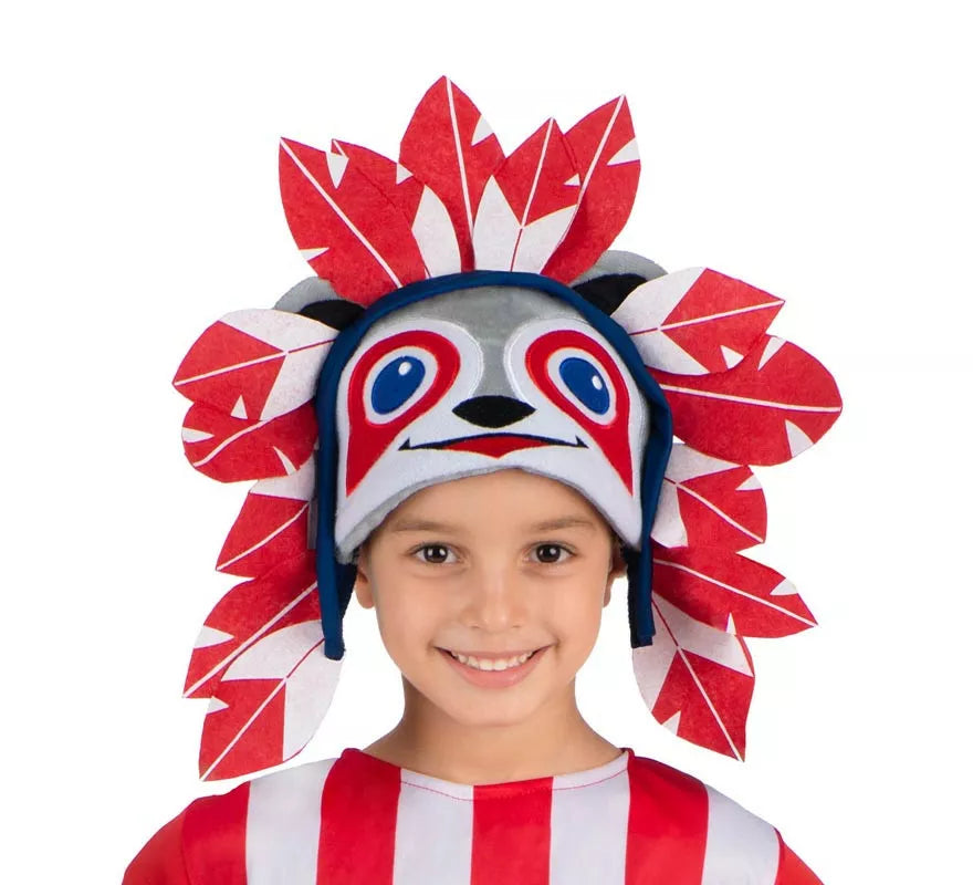 Translation missing: pt-PT.Gorro de Indi Atlético de Madrid rojo y blanco infantil