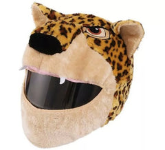 Chapéu com estampa de leopardo para capacetes integrais de motocicleta