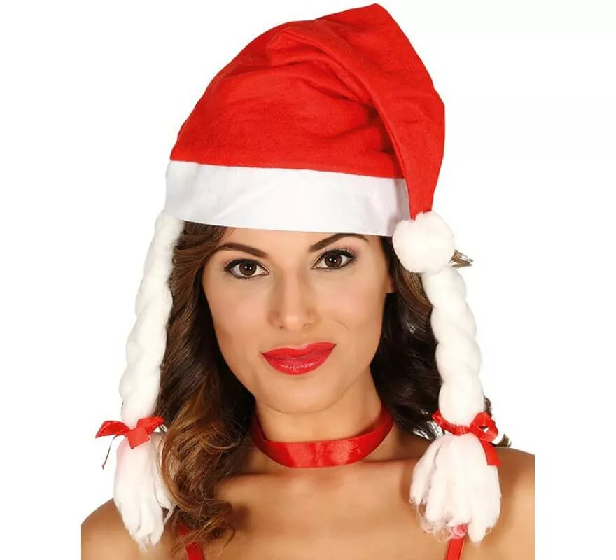 Translation missing: pt-PT.Gorro de Mamá Noel con Trenzas