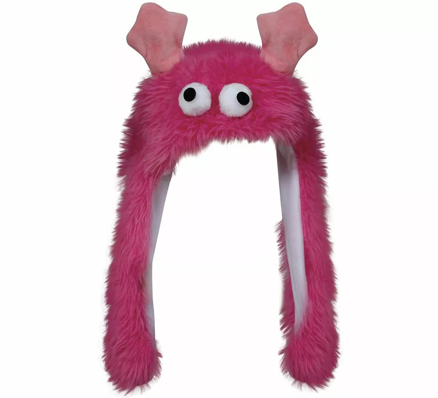 Gorro de Monstruito rosa adulto