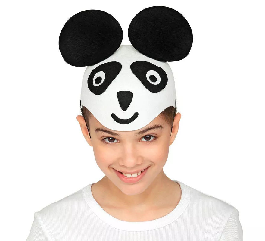 Translation missing: pt-PT.Gorro de Panda de Fieltro para niños