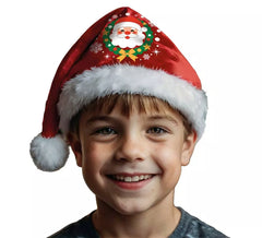 Chapéu de Pai Natal Vermelho Glitter