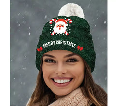 Chapéu de Pai Natal Verde Glitter