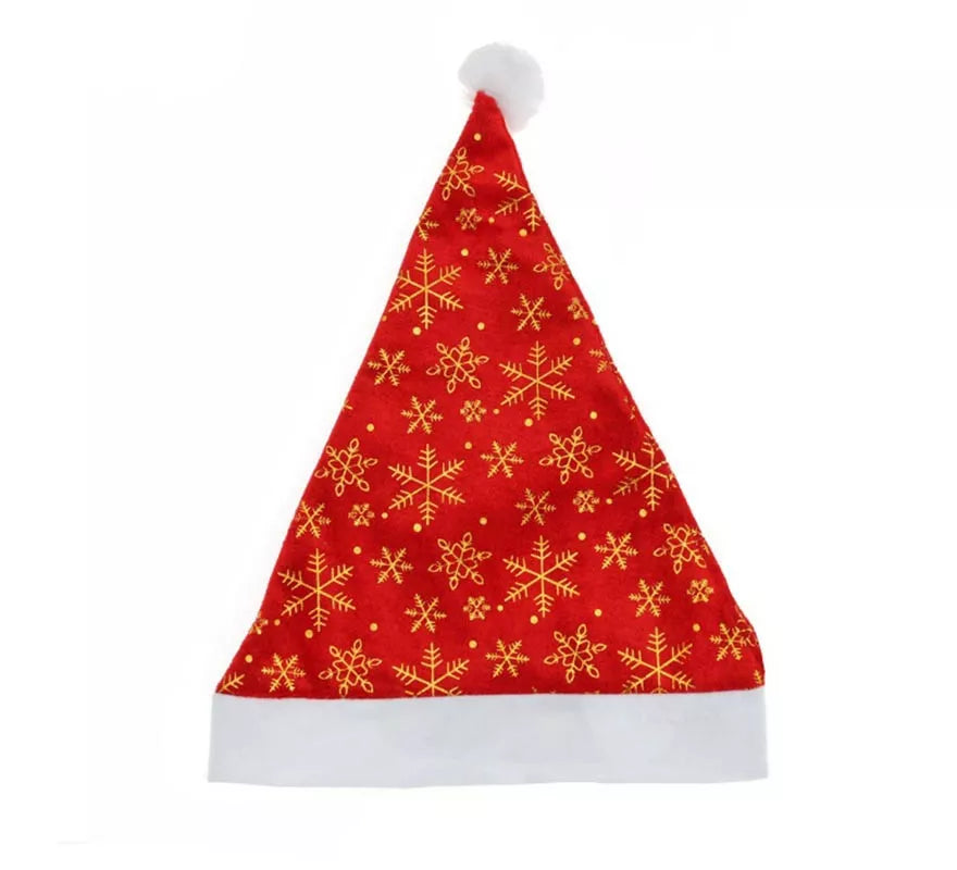 Translation missing: pt-PT.Gorro de Papá Noel de estampado de Copos de Nieve