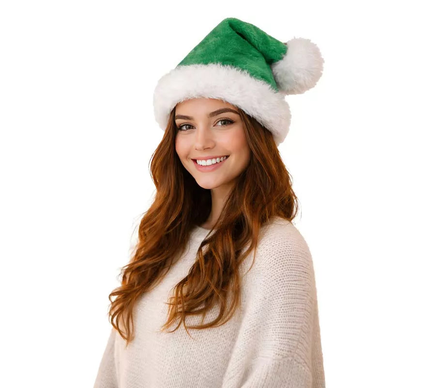 Translation missing: pt-PT.Gorro de Papá Noel de Terciopelo verde