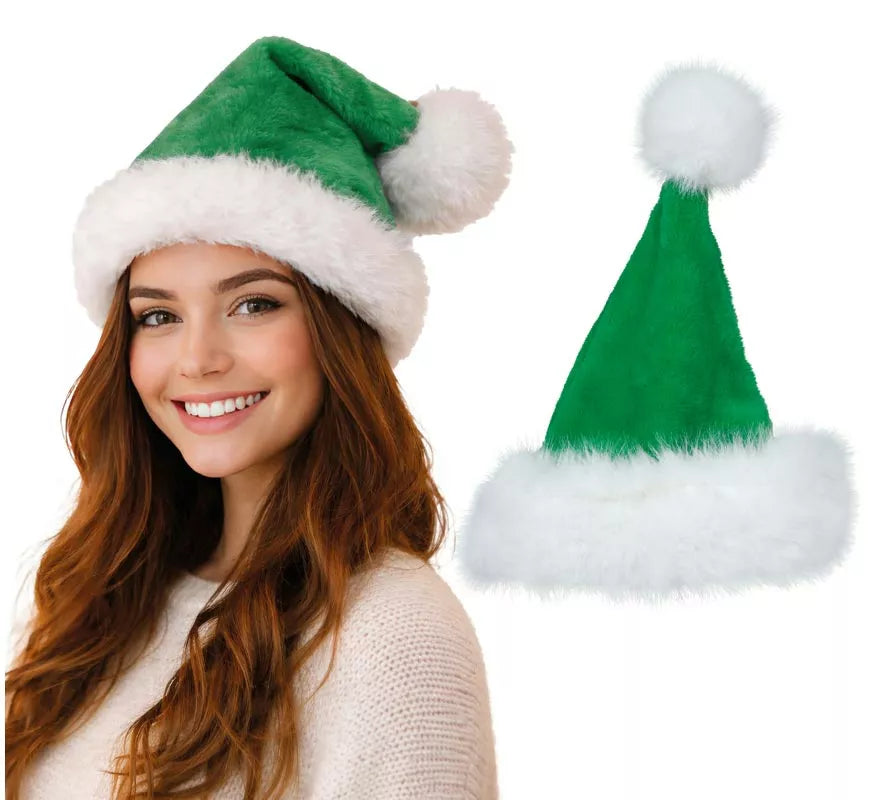 Translation missing: pt-PT.Gorro de Papá Noel de Terciopelo verde