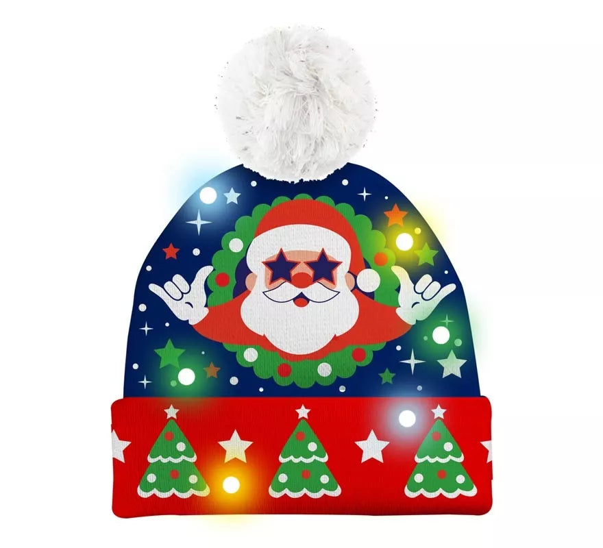 Translation missing: pt-PT.Gorro de Papá Noel Efecto Lana con Luz