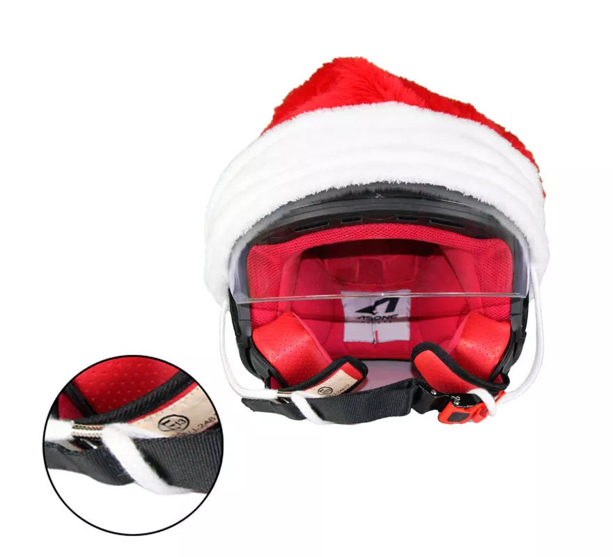 Translation missing: pt-PT.Gorro de Papá Noel Navidad para Cascos de Moto con sujeción