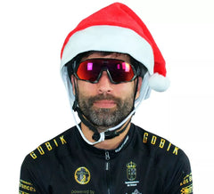 Chapéu de Papai Noel de Natal para capacetes de bicicleta