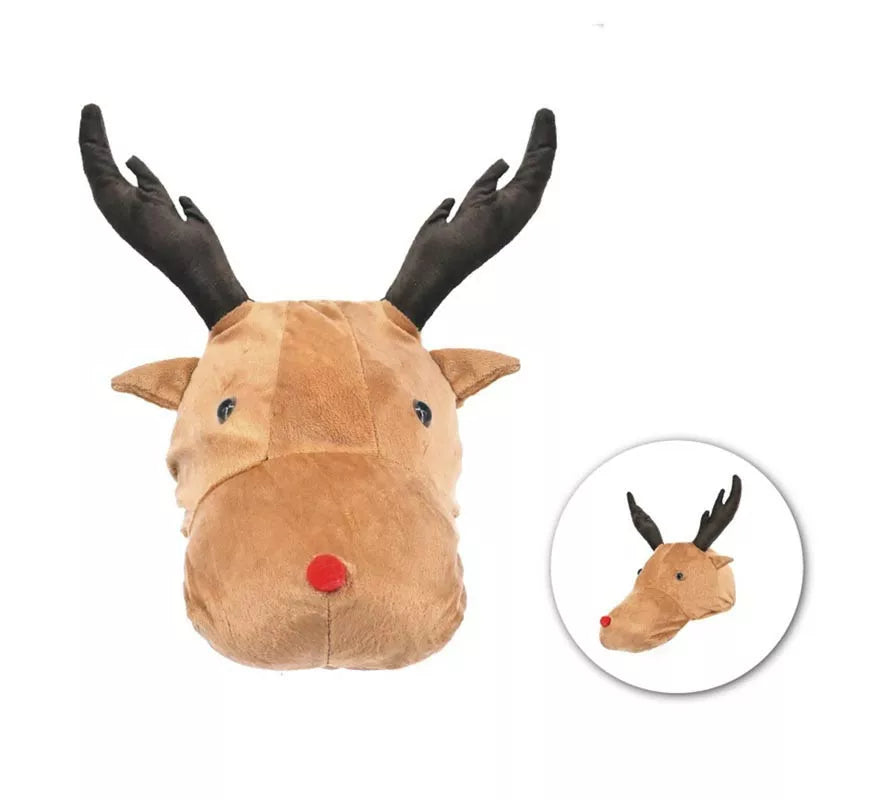 Translation missing: pt-PT.Gorro de Peluche Reno con cuernos