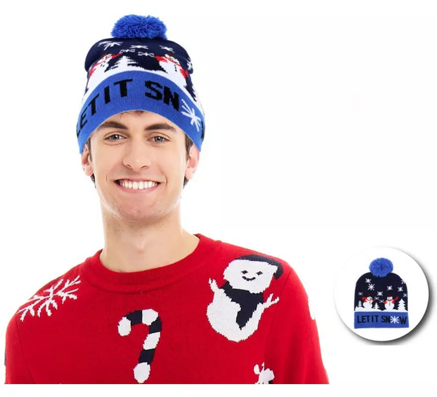 Translation missing: pt-PT.Gorro de Reno en Nieve azul adulto
