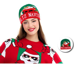 Chapéu adulto verde para selfie de Natal