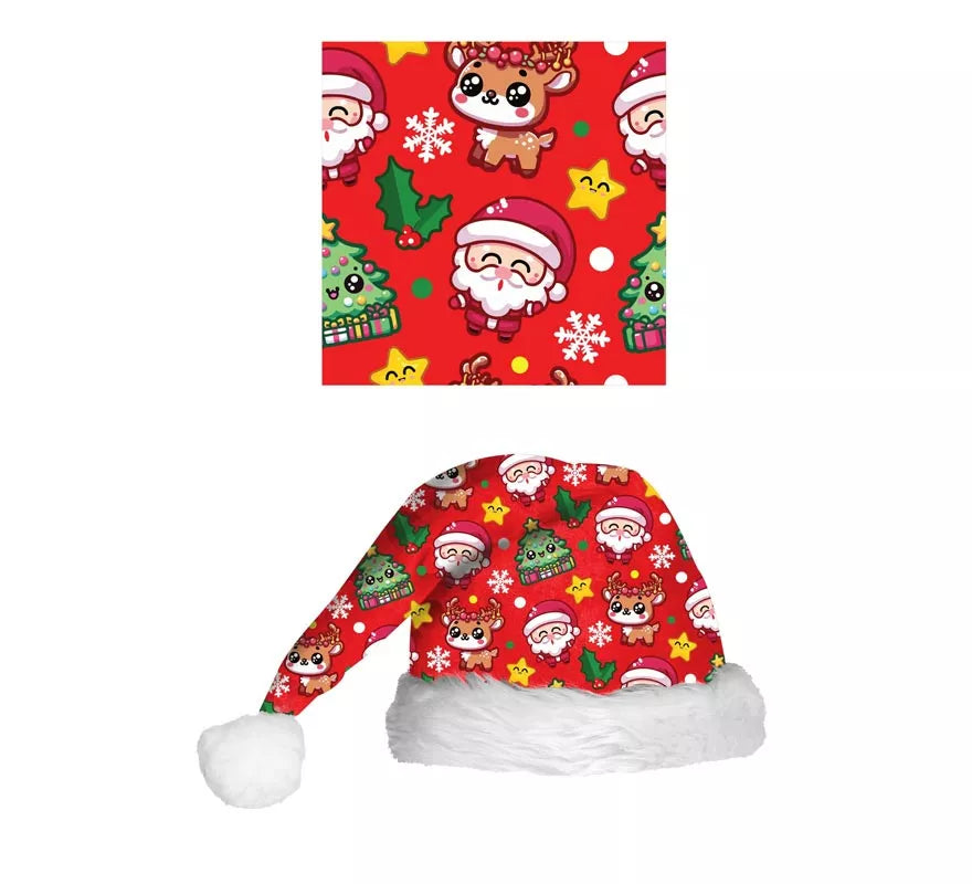 Translation missing: pt-PT.Gorro Estampado Navideño rojo infantil