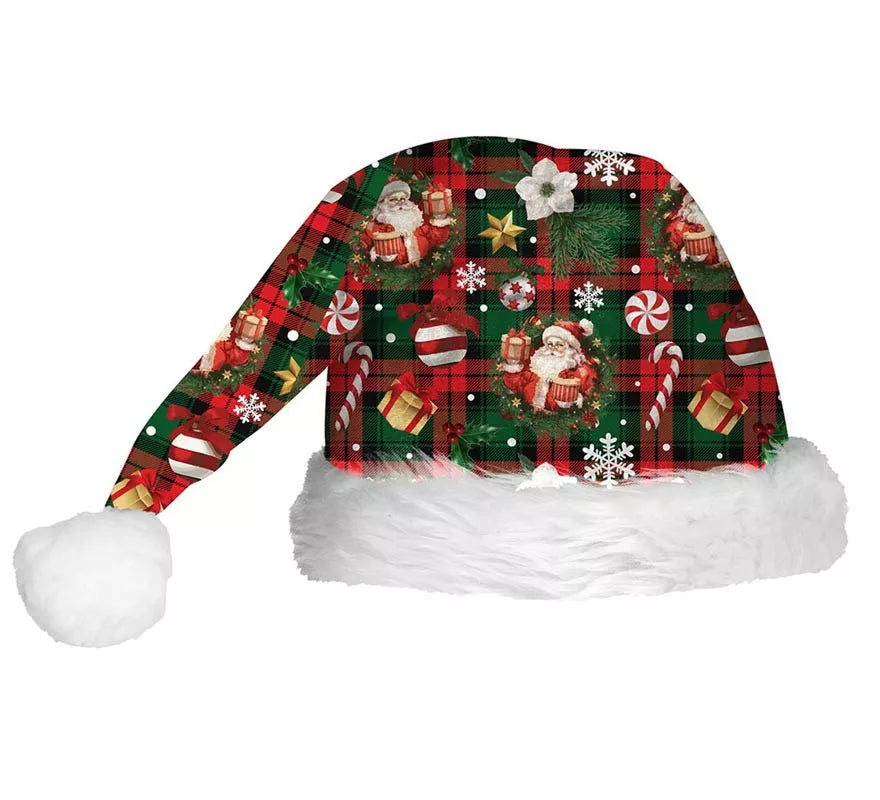 Translation missing: pt-PT.Gorro Figuras Navideñas verde