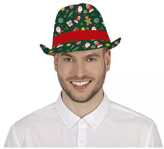 Chapéu Gangster Verde de Natal