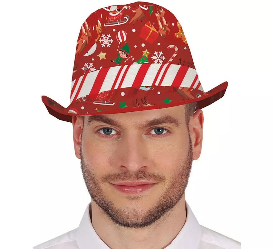 Translation missing: pt-PT.Gorro Gánster Navideño Bastón de caramelo